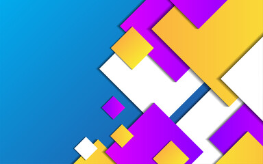 Abstract flat geometric with blue shape background