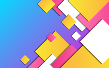 Abstract flat geometric with colorful shape background