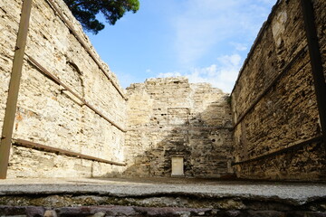 Ancient roman temple ruins in Tivoli, Rome, Lazio, Italy