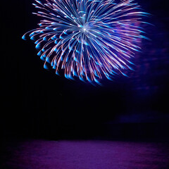 Colorful holiday fireworks