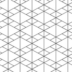 Set of abstract lines geometric seamless pattern black and white background design 