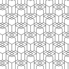 Set of abstract lines geometric seamless pattern black and white background design 