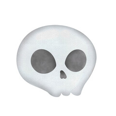Cute skull halloween watercolor clipart