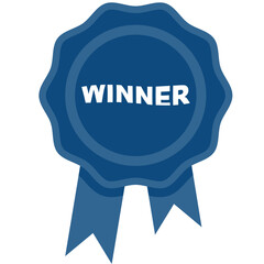 Winner label with laurel