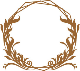 Geometric Floral Frame Border