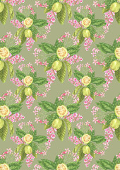 A4 Wallpaper Philippine flora Guava pattern