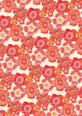A4 Wallpaper Philippine flora Rafflesia pattern