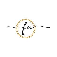 Obraz premium Letter F A Initial Beauty Logo