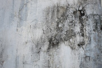 cracked and mossy wall background, polished gray concrete grunge textured wall, rough wall texture background, damaged dirty mossy wall surface