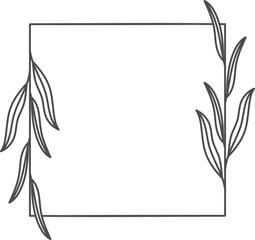 Floral Border Frame Botanical Corner