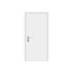 White door icon. Vector illustration. Isolated.	