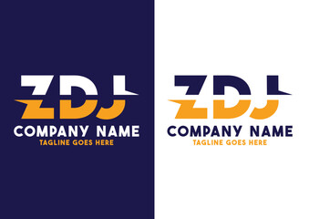 Letter ZDJ logo design vector template, ZDJ logo - obrazy, fototapety, plakaty
