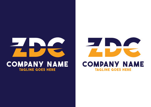 Letter ZDC logo design vector template, ZDC logo