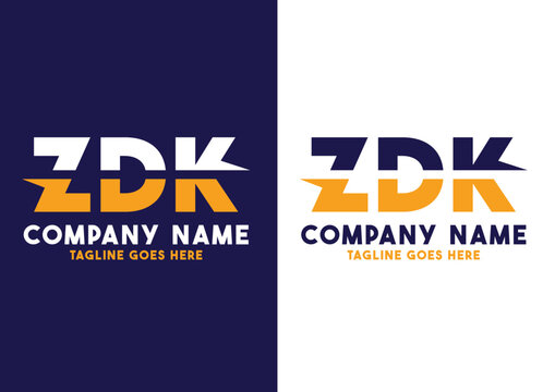 Letter ZDK logo design vector template, ZDK logo