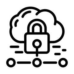 internet padlock line icon vector. internet padlock sign. isolated contour symbol black illustration