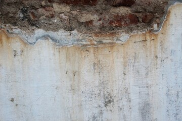 cracked and mossy wall background, polished gray concrete grunge textured wall, rough wall texture background, damaged dirty mossy wall surface