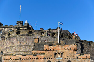 Die Burg Edinburgh Castle, Edinburgh, Schottland, Großbritannien