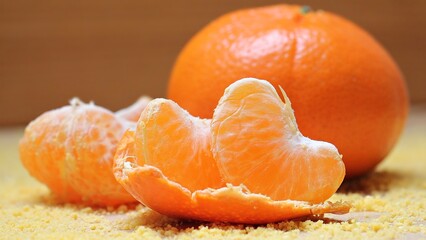 tangerines on a table