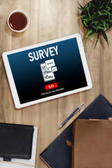 Online survey form for modish digital information collection on the internet network
