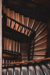 Obraz premium old wooden staircase