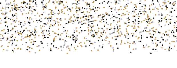 Golden serpentine confetti on transparent background. luxury isolated