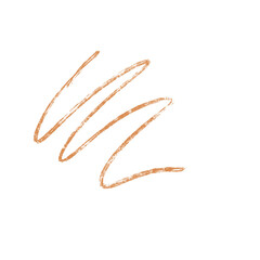 Orange Textured Line. Decorative Hand Drawn Element. Transparent PNG clipart.