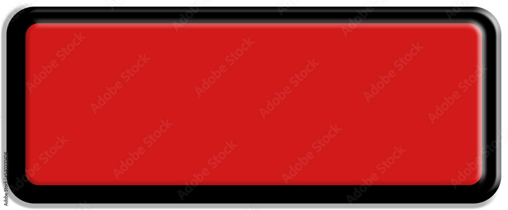 Wall mural red rectangle texture click web 3d button stamp, golden elegant shiny metallic certificate sign