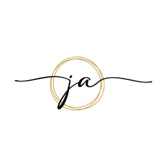 Letter J A Initial Beauty Logo Template