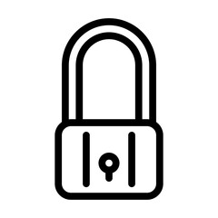 padlock safe line icon vector. padlock safe sign. isolated contour symbol black illustration