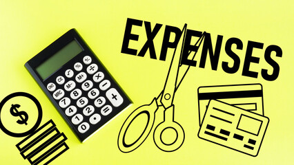 Cutting expenses is shown using the text