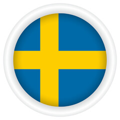 Sweden Flag badge PNG image.
