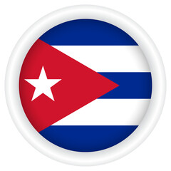 Cuban Flag badge PNG image.
