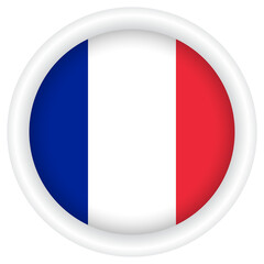 France Flag badge PNG image.