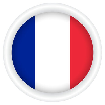 France Flag badge PNG image.