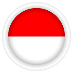 Indonesia Flag badge PNG image.
