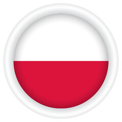 Poland Flag badge PNG image.