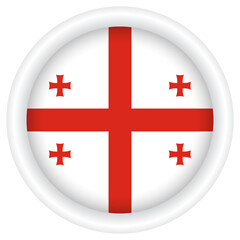 Obraz premium Georgia Flag badge PNG image.