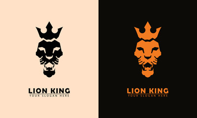 lion king face icon logo