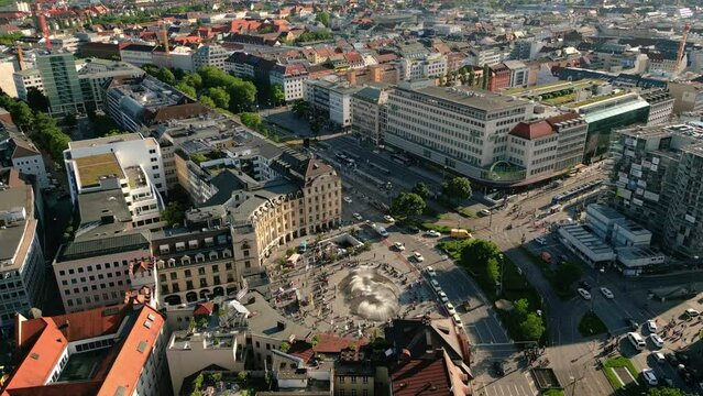 Famous central square Stachus in Munich