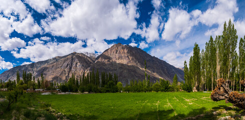 Beautiful landscape of Ladakh covering mountain range and sky