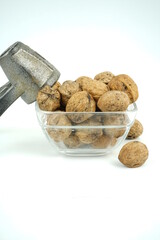 lots of walnuts and walnut crackers