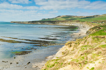 Fototapeta na wymiar Beach at Kimmeridge Bay, Dorset, England