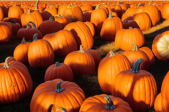 Pumpkin Field Landscape Background Image