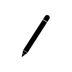 black vector pencil isolated on white