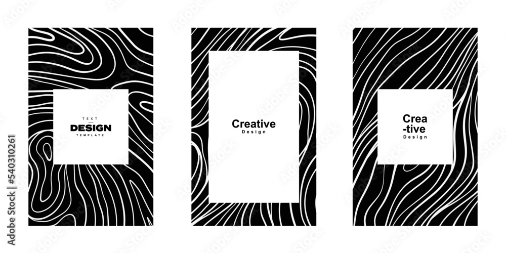 Aufkleber abstract art deco frame for copy space poster design. minimalist and luxury design template can be u