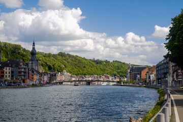 View of the town of Dinant and the river Meuse, Belgium.