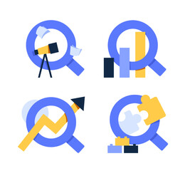 Market Research Icon. Business Strategy Symbol,Sign for Design, Presentation, Website or Apps Elements