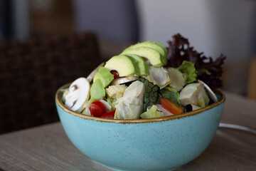 avocado salad with vegetables.
