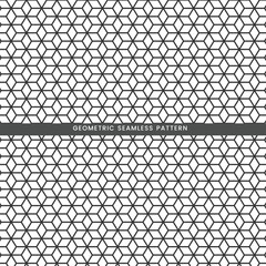 Geometric seamless pattern black and white background design