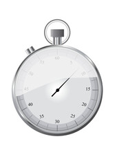 Small silver clock on a white surface